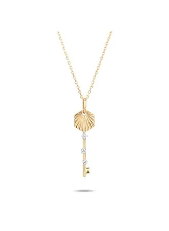 Adina Reyter - 14K Diamond Small Hexagon Rays Pendant Necklace