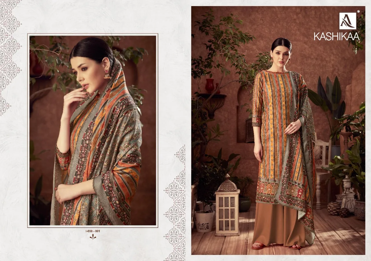 Alok Suit Presents Kashikaa Wool Pashmina Fancy Designer Salwar Kameez