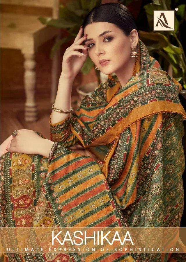 Alok Suit Presents Kashikaa Wool Pashmina Fancy Designer Salwar Kameez