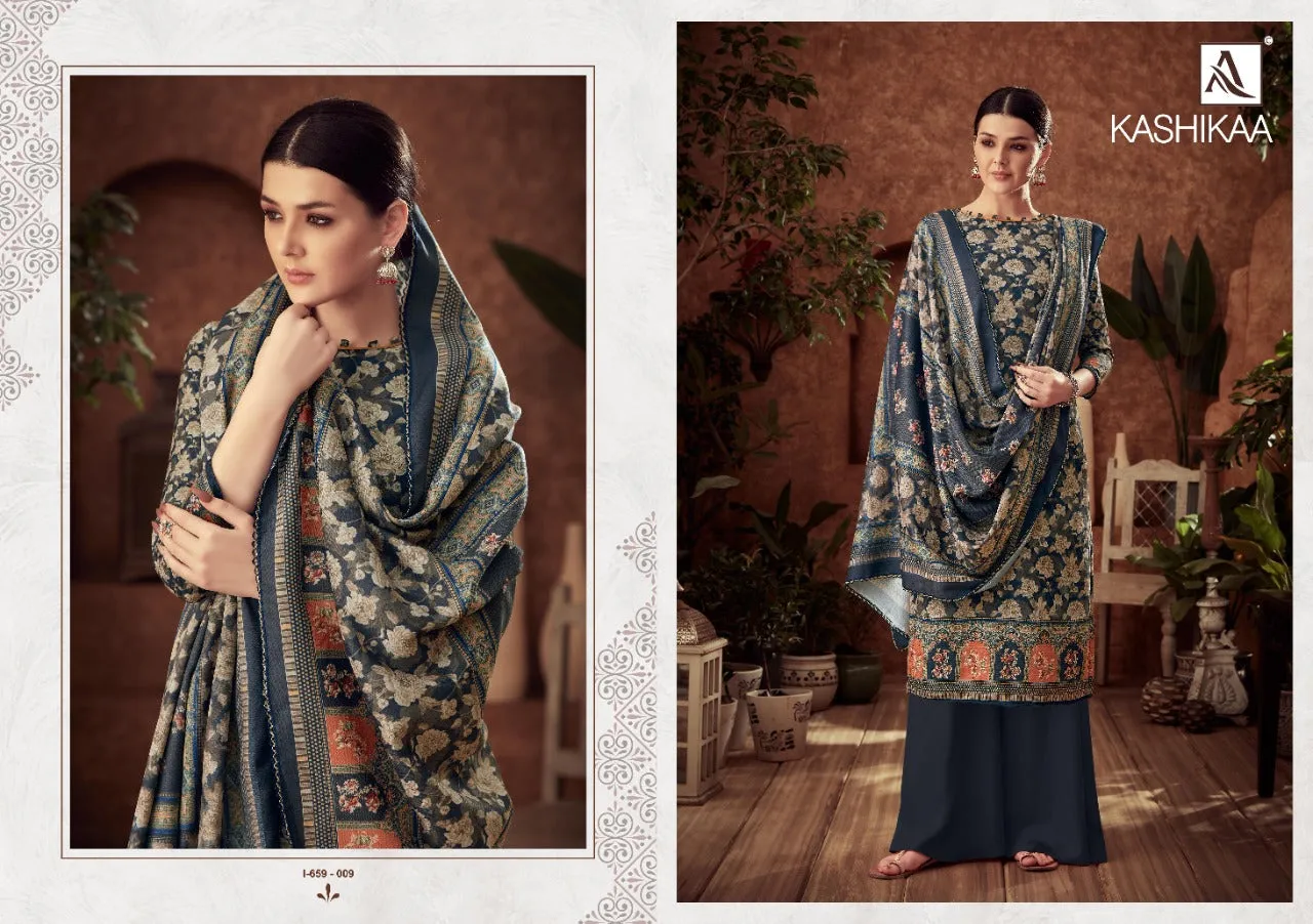 Alok Suit Presents Kashikaa Wool Pashmina Fancy Designer Salwar Kameez