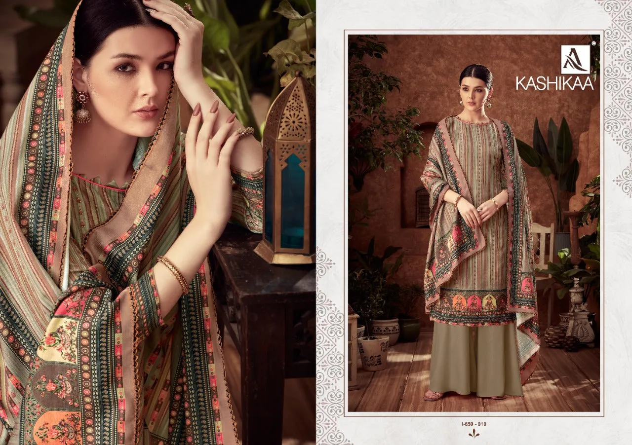 Alok Suit Presents Kashikaa Wool Pashmina Fancy Designer Salwar Kameez