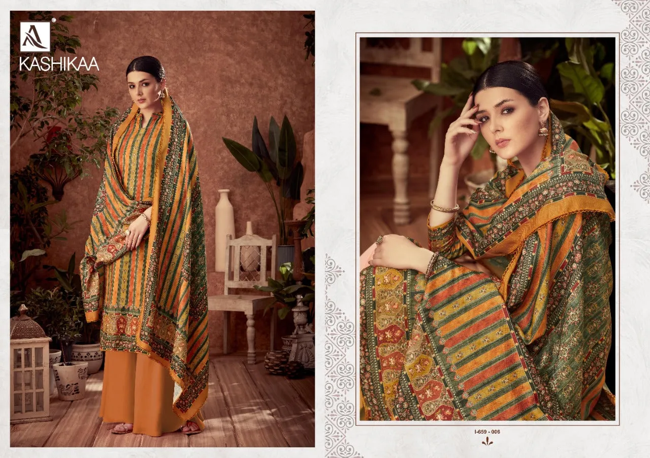 Alok Suit Presents Kashikaa Wool Pashmina Fancy Designer Salwar Kameez