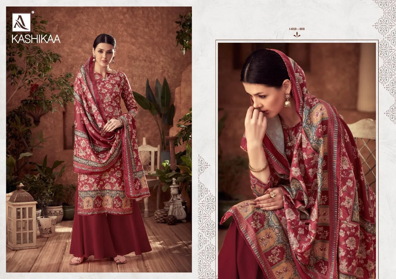 Alok Suit Presents Kashikaa Wool Pashmina Fancy Designer Salwar Kameez