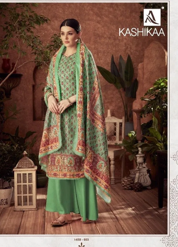 Alok Suit Presents Kashikaa Wool Pashmina Fancy Designer Salwar Kameez