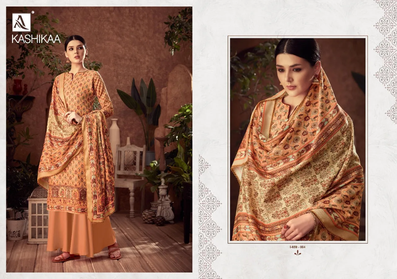 Alok Suit Presents Kashikaa Wool Pashmina Fancy Designer Salwar Kameez