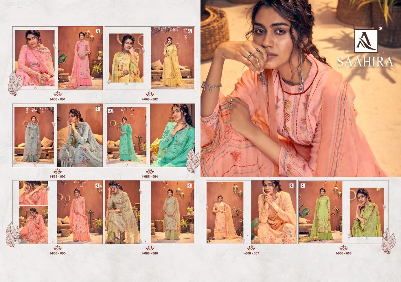 Alok Suits Launched Saahira Pure Pashmina Printed Casual Wear Salwar Suits