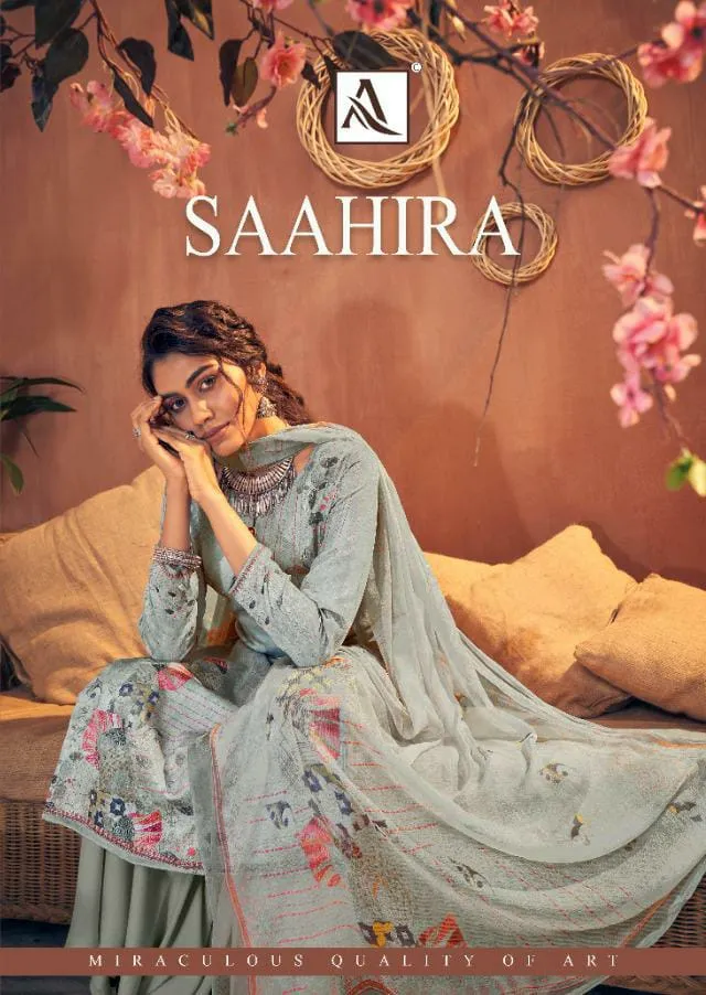 Alok Suits Launched Saahira Pure Pashmina Printed Casual Wear Salwar Suits