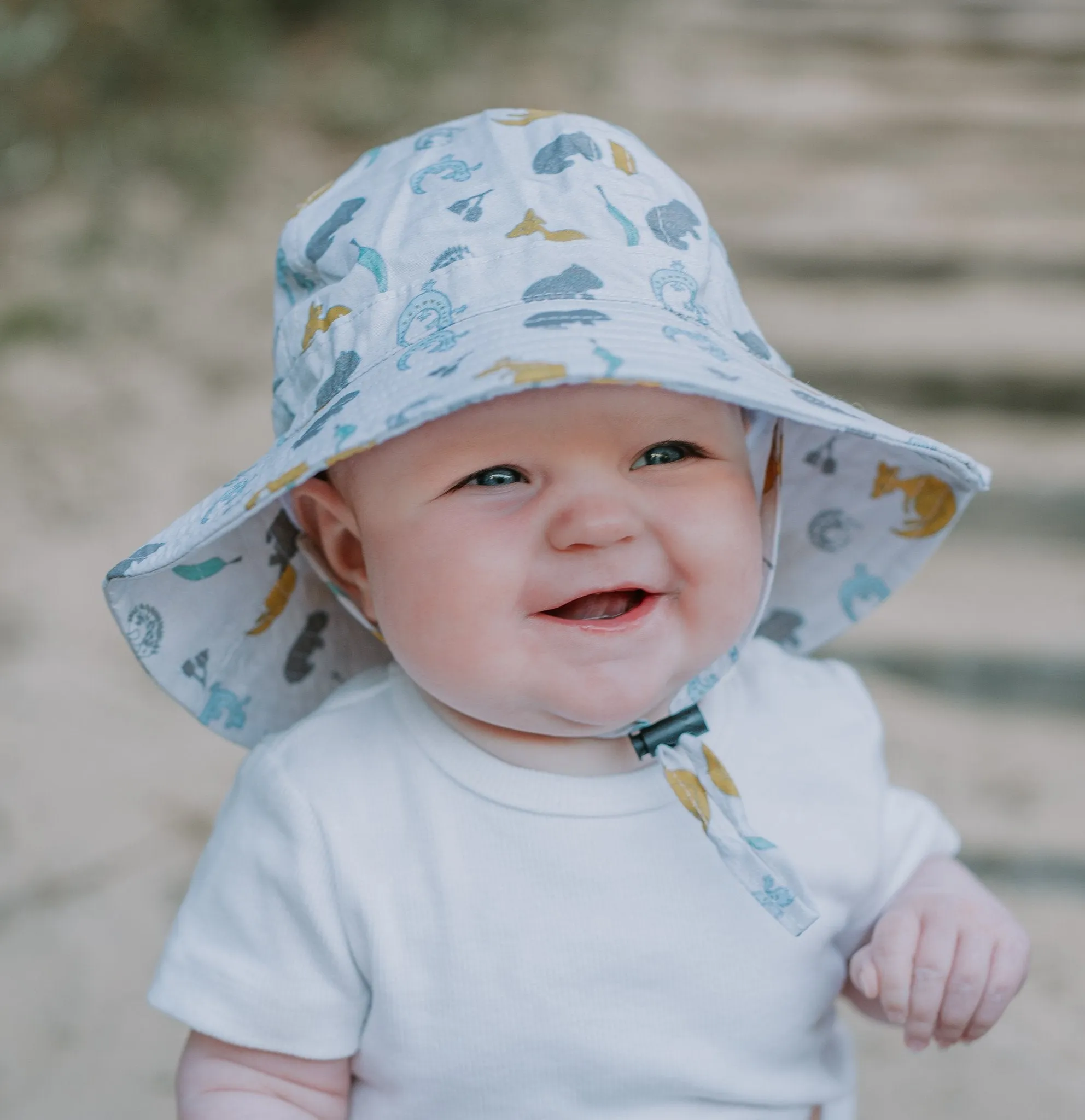 Aussie Animals Wide Brim Infant Sunhat