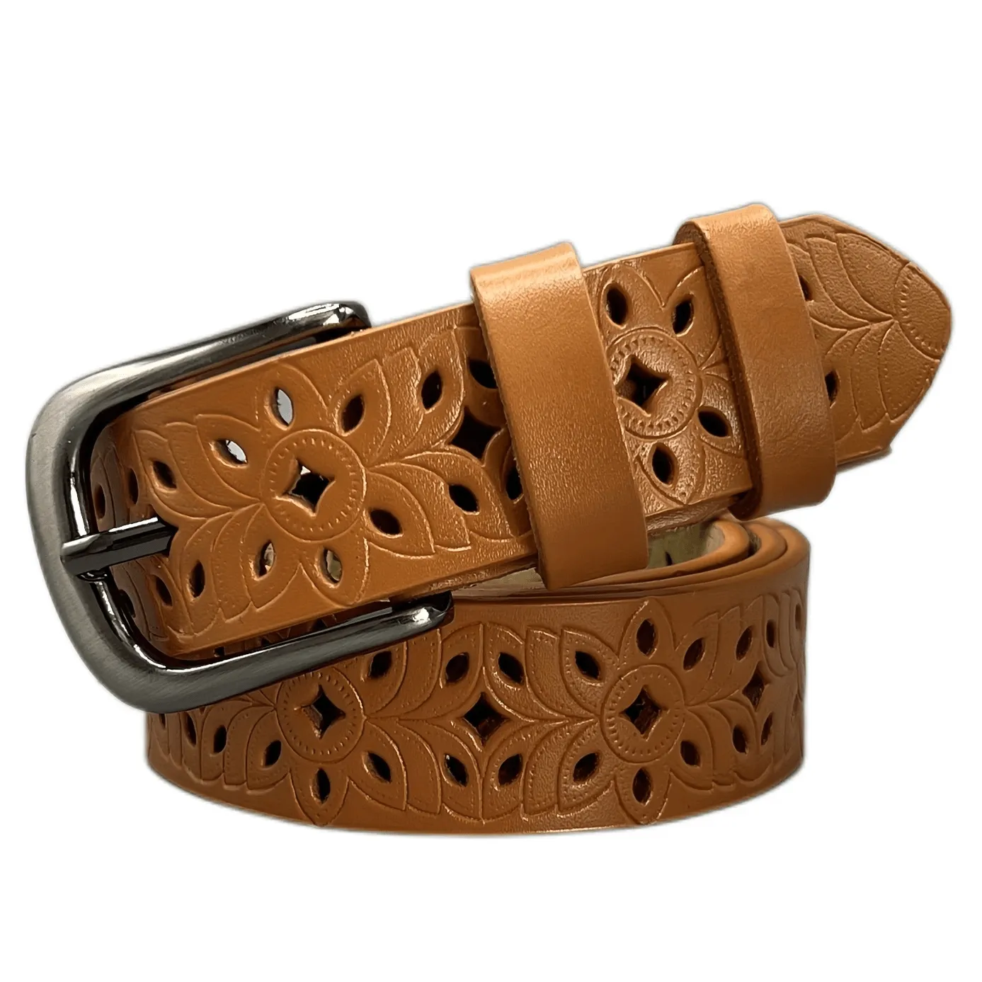 Boho Hollow Out Floral Belt for Womens Jeans
