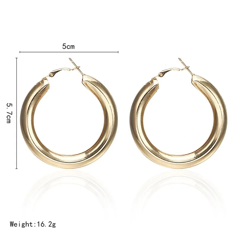 Bold Gold Hoops Large Earrings