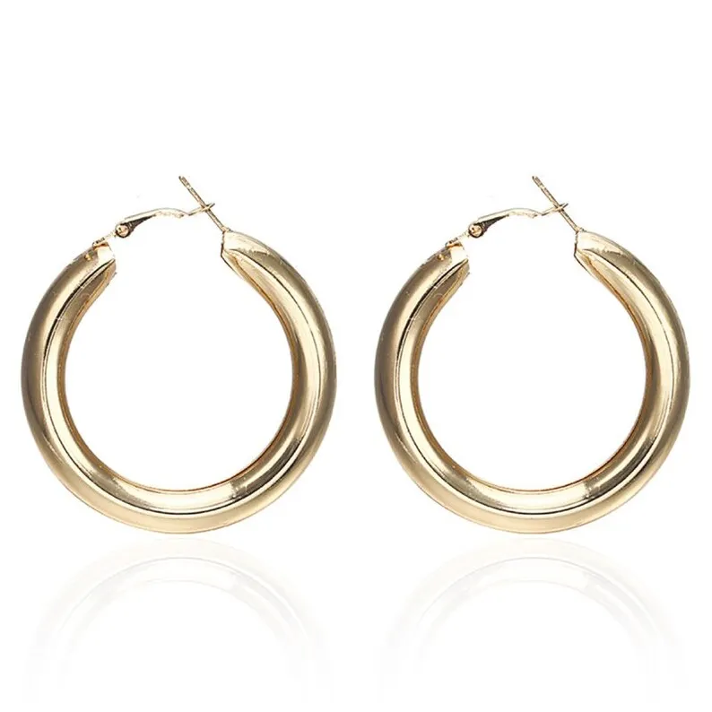 Bold Gold Hoops Large Earrings