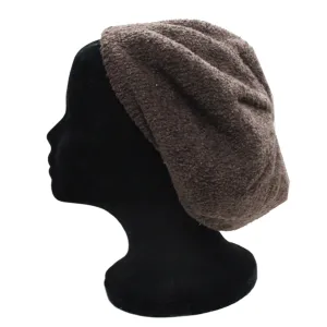 Chenille Knit Beret - Brown