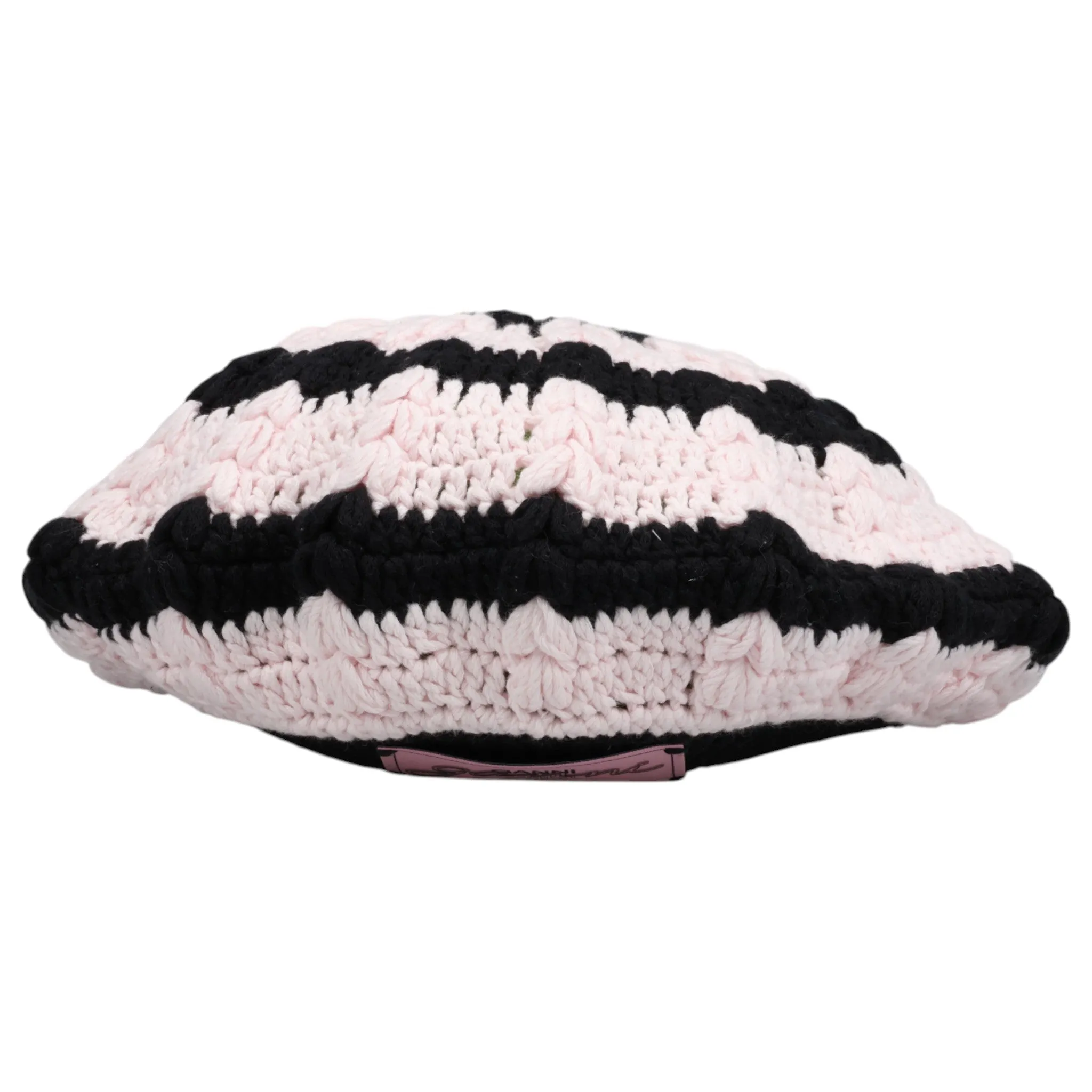 COTTON CROCHET BERET / PRIMROSEPINK