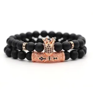 Couple bracelet gold and pink