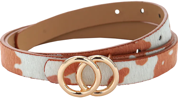 Cow Print Belt