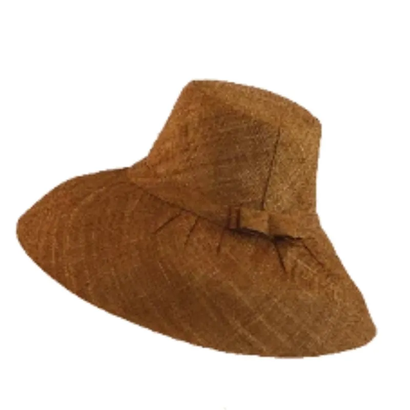 Demi Capeline raffia Hat - Cinnamon