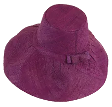 Demi Capeline Raffia Hat - Plum
