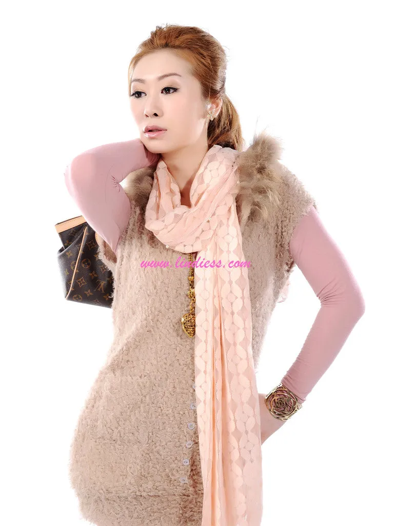 ELEGANT ROSE PEARL SCARF