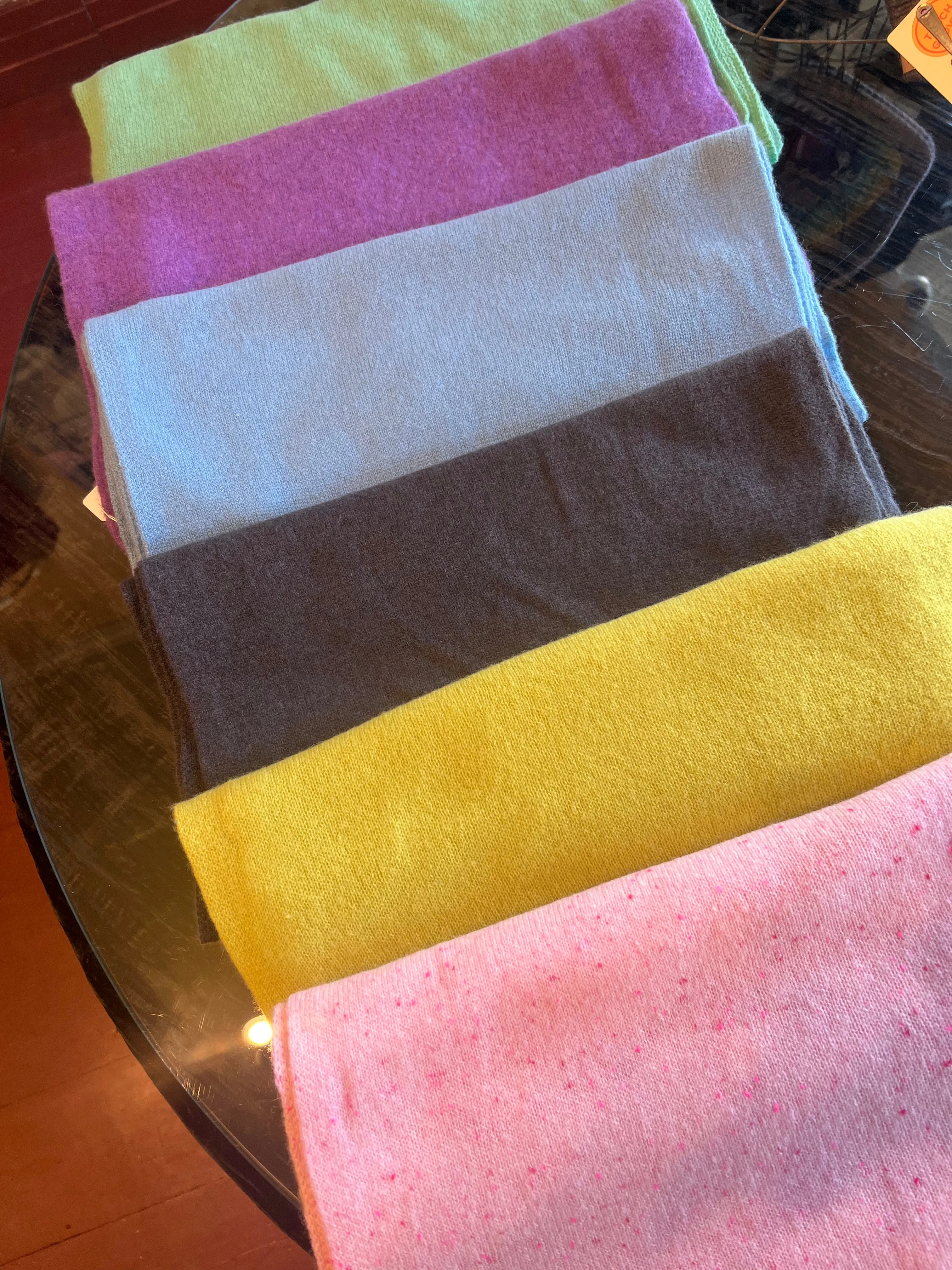 Kier & J, Cashmere long scarf in pink 77x18