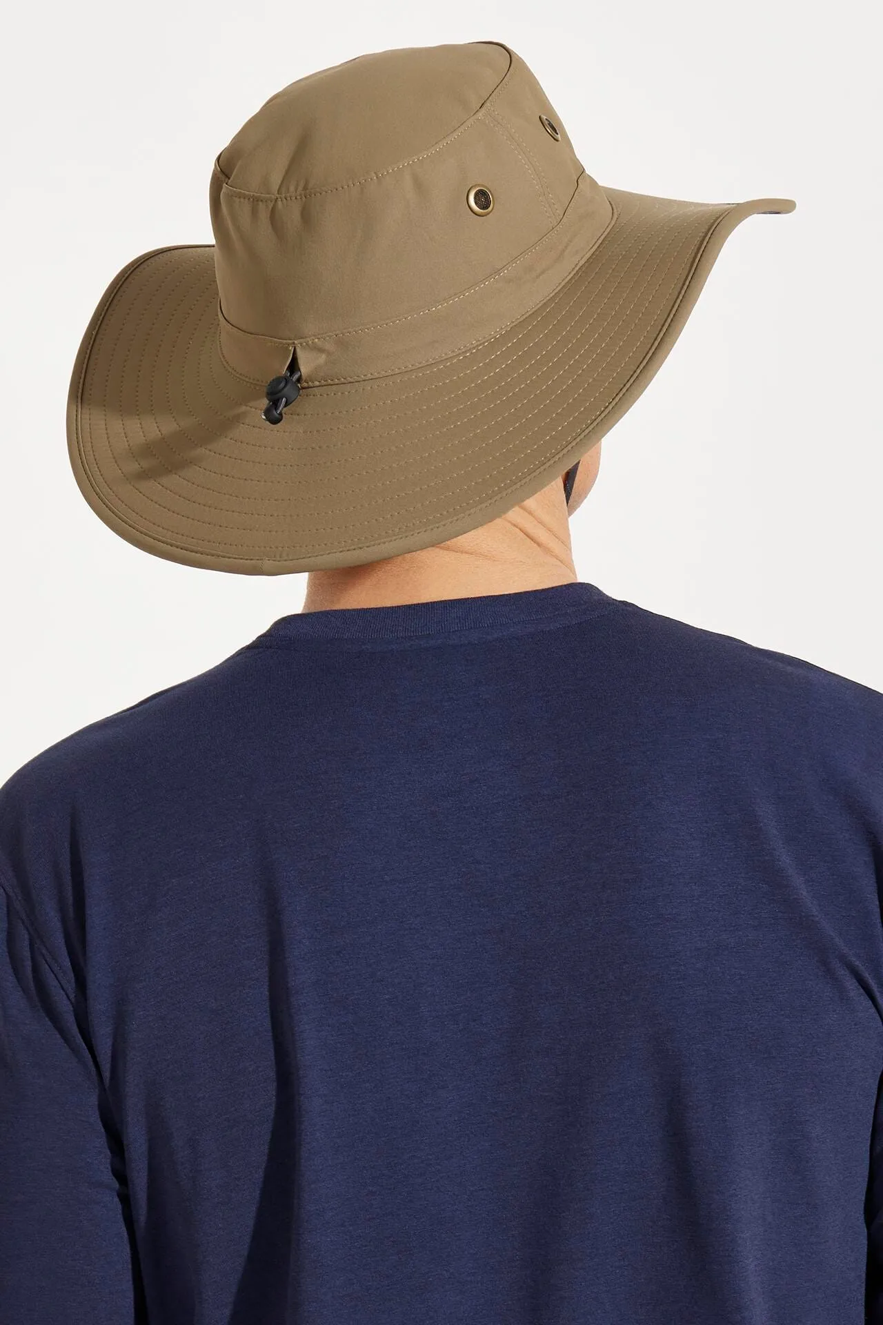 Leo Shapeable Wide Brim Hat | Khaki/Navy