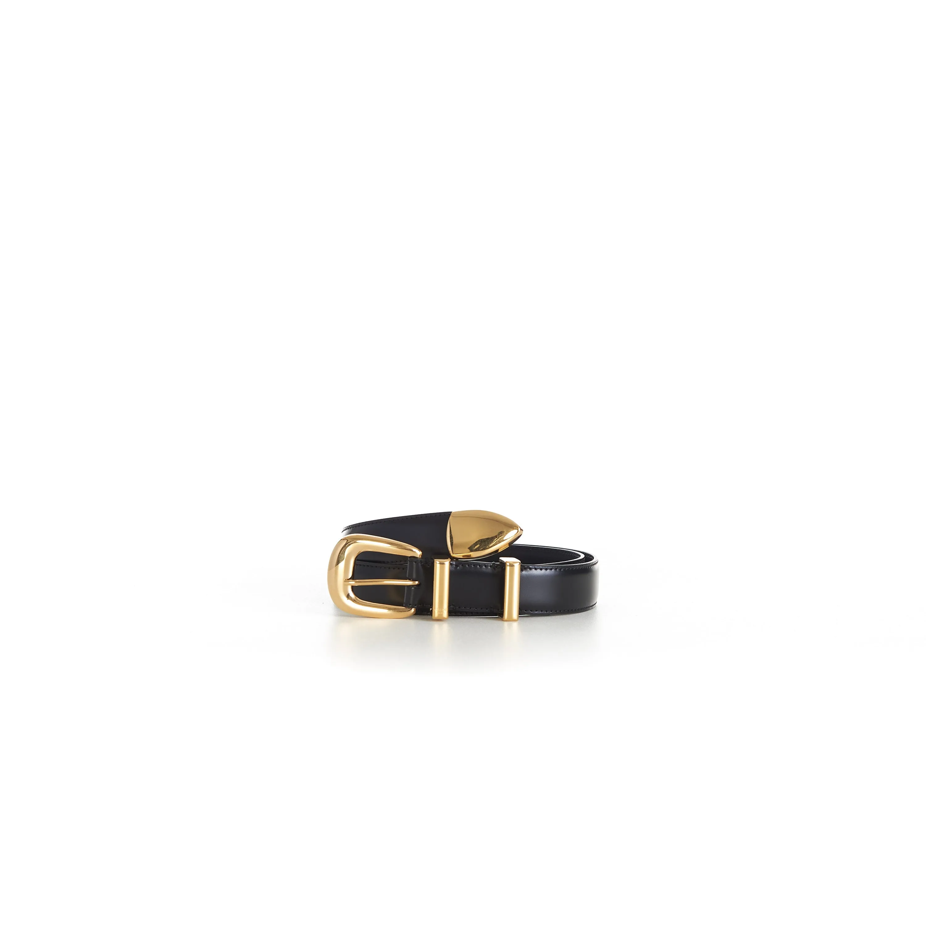 Medium 25mm Western Belt - Black Taurillon Calf Leather