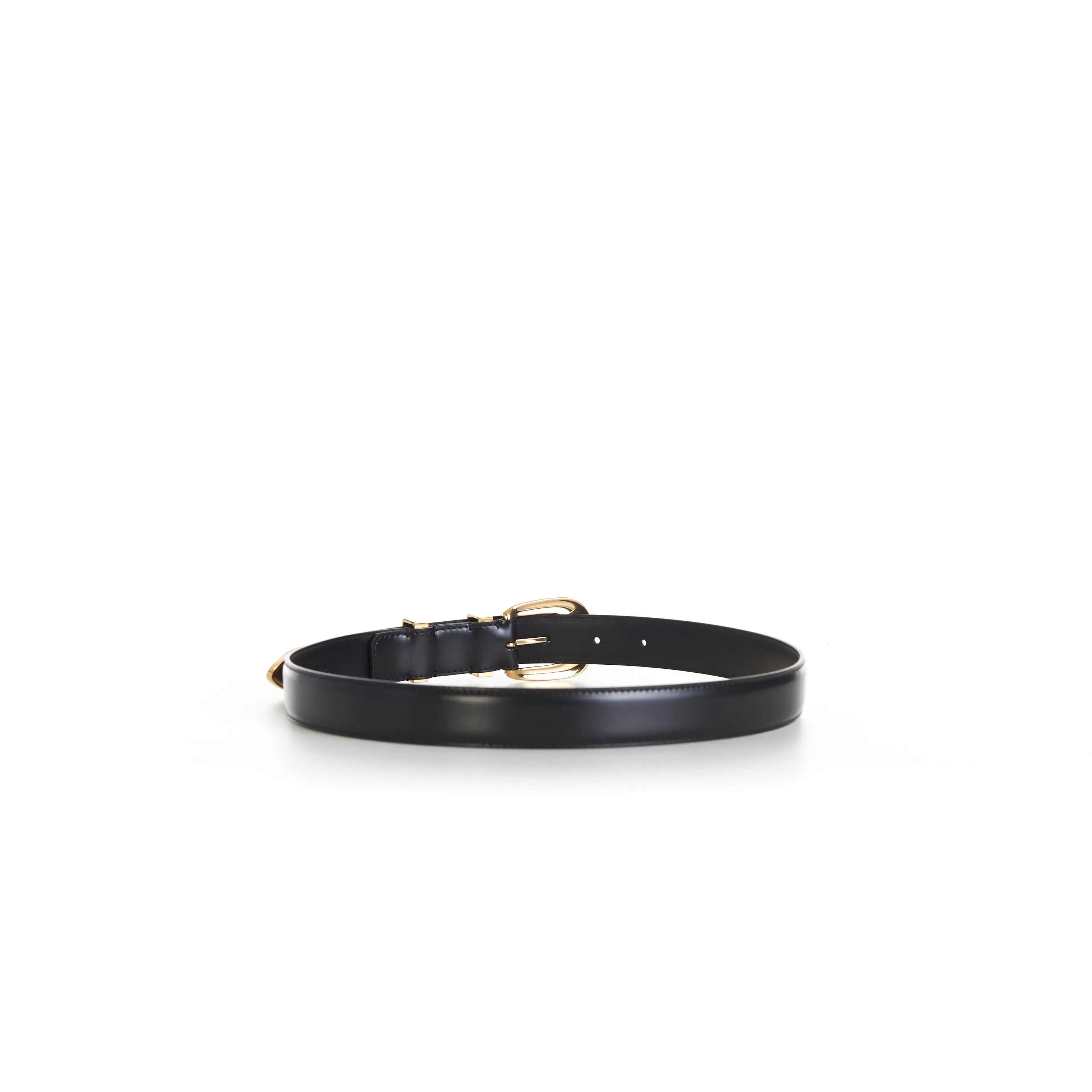 Medium 25mm Western Belt - Black Taurillon Calf Leather