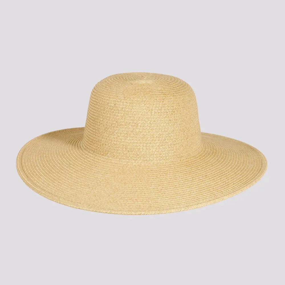 Mynah | Womens Mix Paper Braid Round Crown Straw Sun Hat