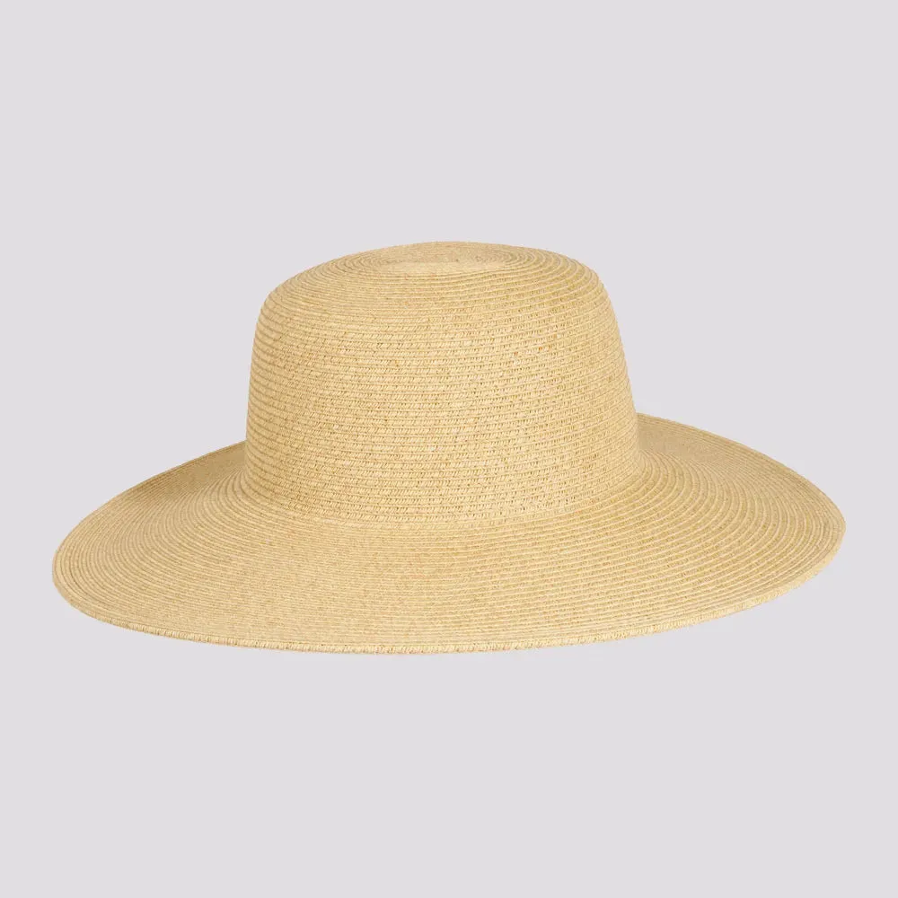 Mynah | Womens Mix Paper Braid Round Crown Straw Sun Hat
