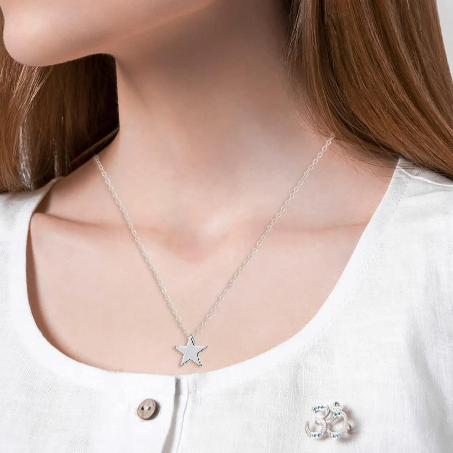 Necklaces for Teen Girls Initials Necklaces Gifts 925 Sterling Silver Heart Initial Necklaces Sterling Silver Dainty Diamond Zircon Gold Pendant Planet Necklaces Silver Jewelry Gifts