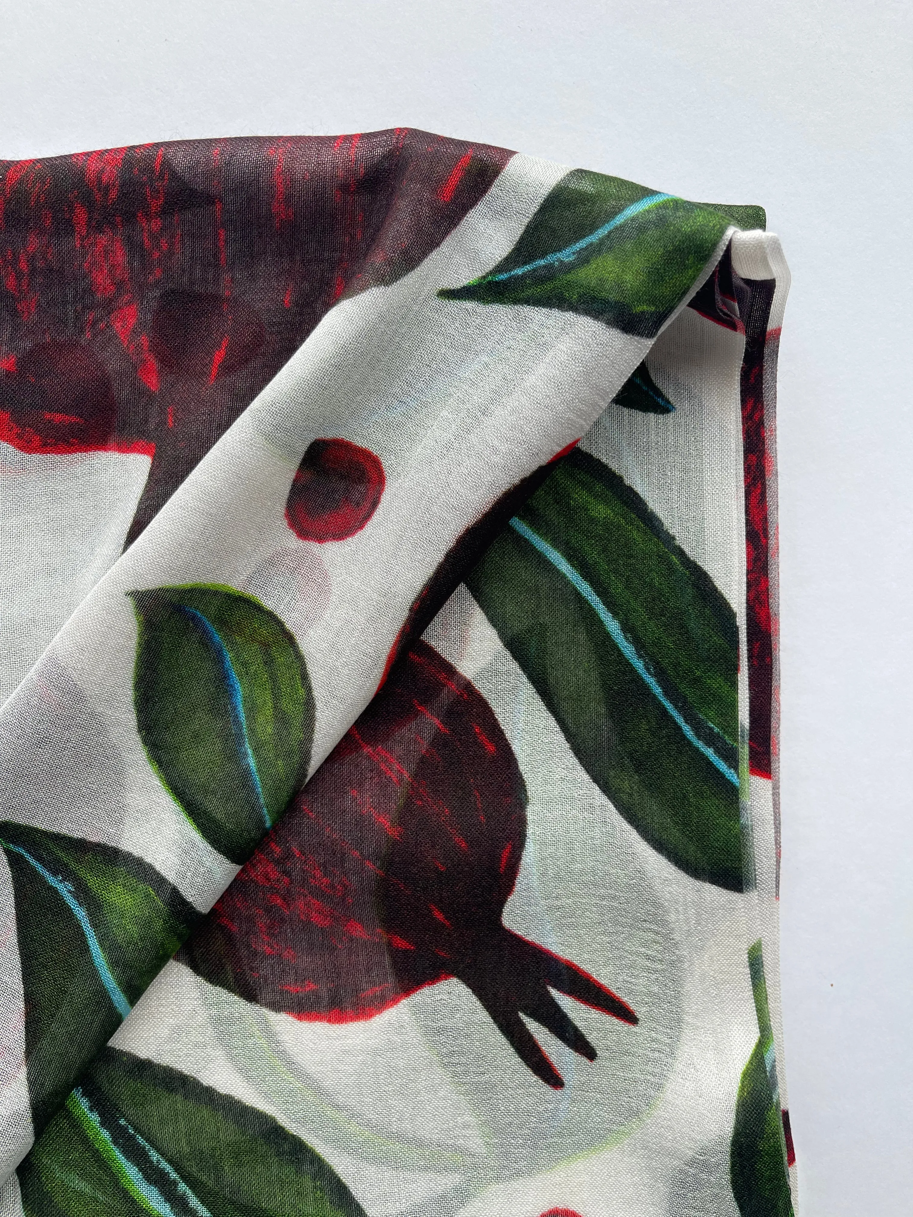 New! Moody Pomegranates Modal Scarf