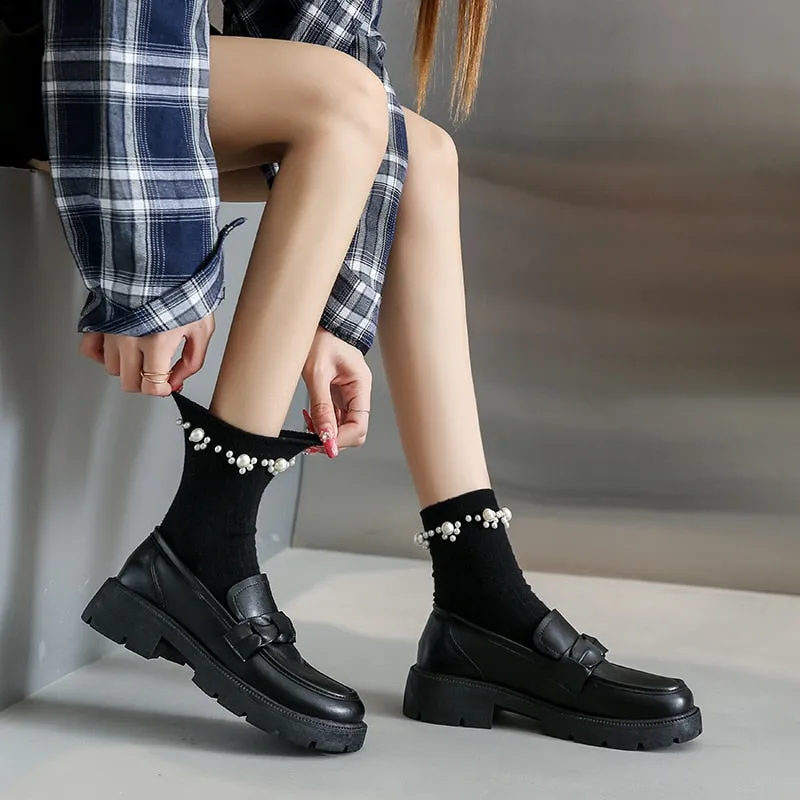 Shoes for Women 2023 Loafers Women's Flats Summer Loafers Round Toe Flat with Shoes Ladies Platform Shoes Shoes for Women