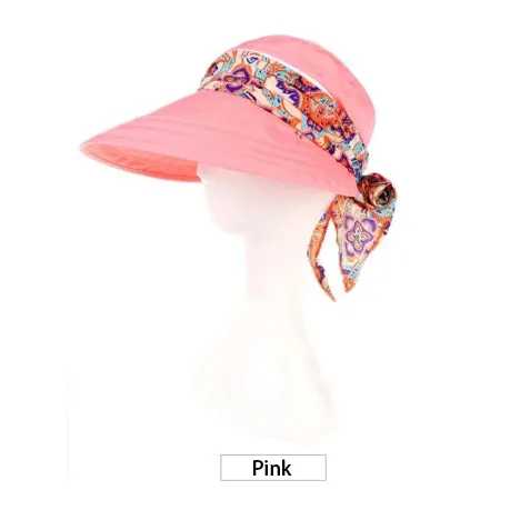 Wide Brim with Sun Hat with Bandana